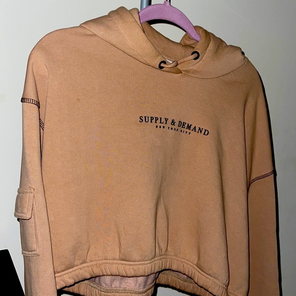 Supply and Demand Crop Hoodie - Picture 2 of 3